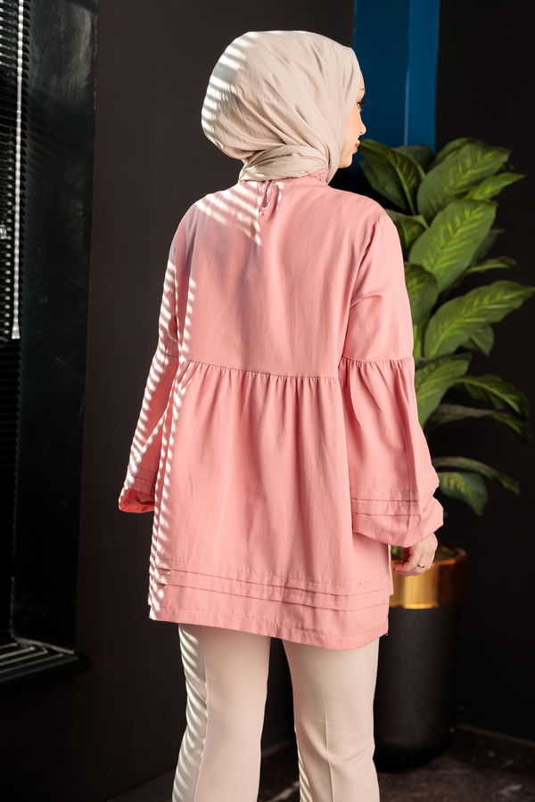 Düz Orta Kadın Pembe Tunık GUL - 3079 - 3079