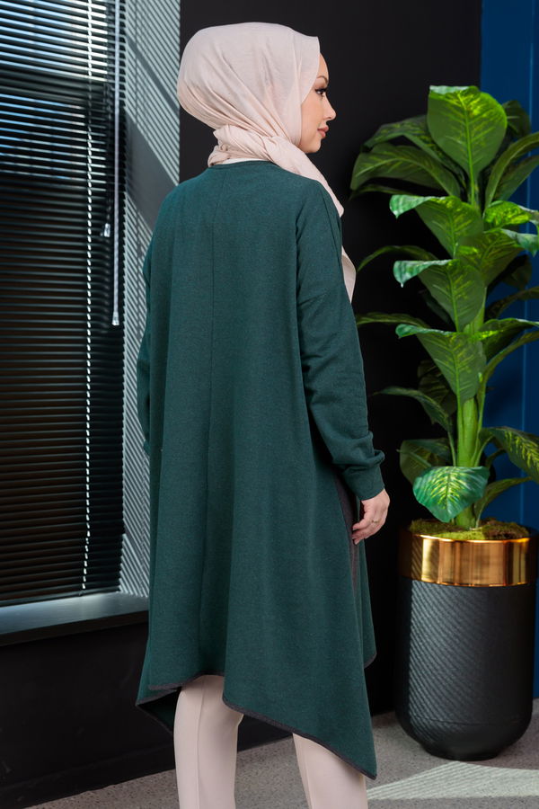 Düz Bisiklet Yaka Kadın Yeşil TUNIK - 8791 YEŞİL