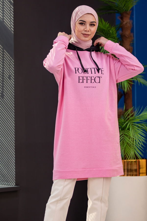 Düz Orta Kadın Pembe TUNIK - 3403 PEMBE