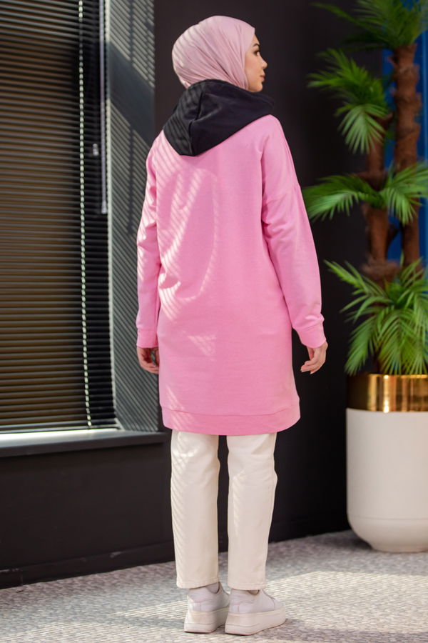 Düz Orta Kadın Pembe TUNIK - 3403 PEMBE