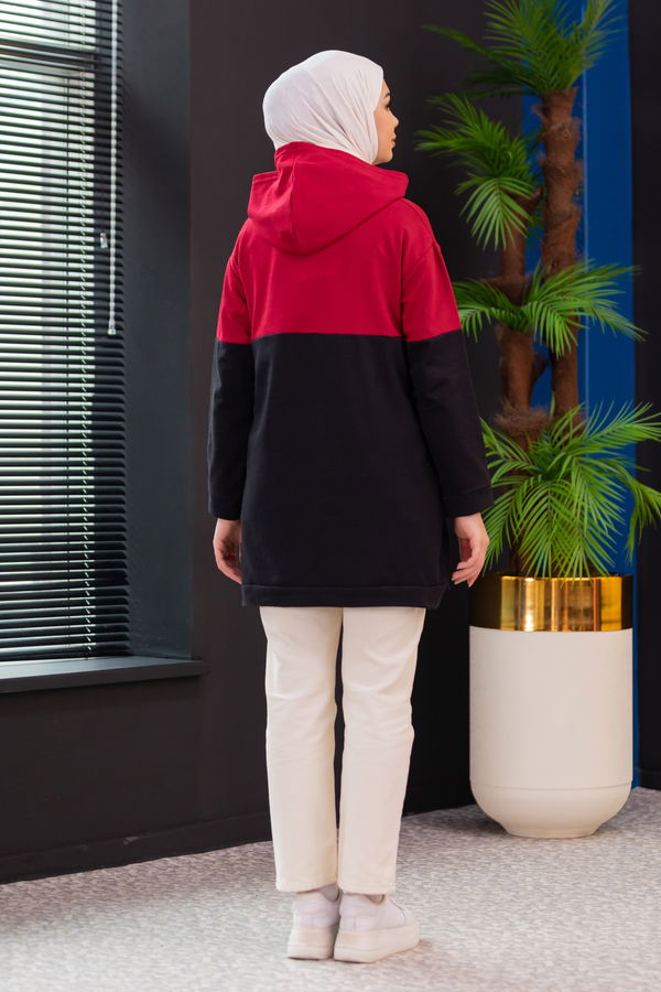 Düz Orta Kadın Bordo TUNIK - 3430 BORDO