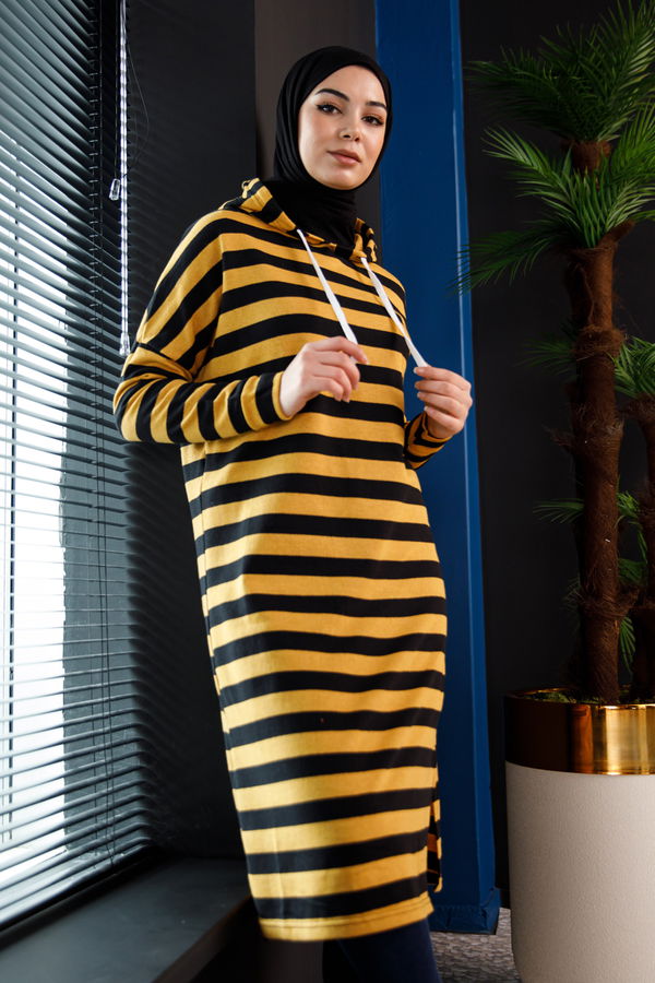 Düz Orta Kadın Sarı TUNIK - 3481 Sarı