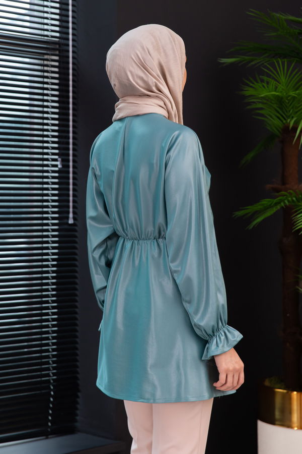 Düz Orta Kadın Yeşil Tunık MINT - 3321 - 3321 YEŞİL