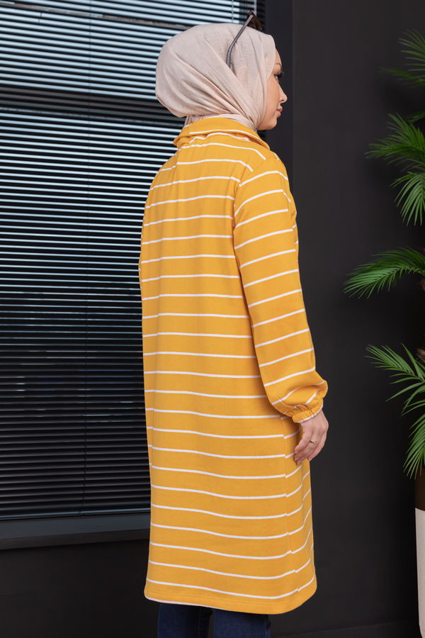 Düz Orta Kadın Sarı TUNIK - 3485 Sarı