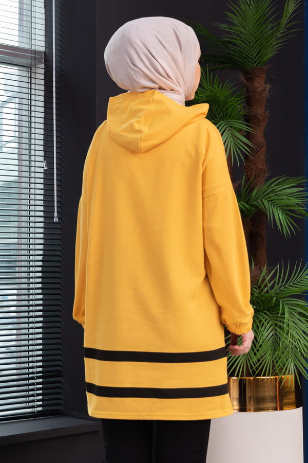 Düz Orta Kadın Sarı TUNIK - 3433 Sarı