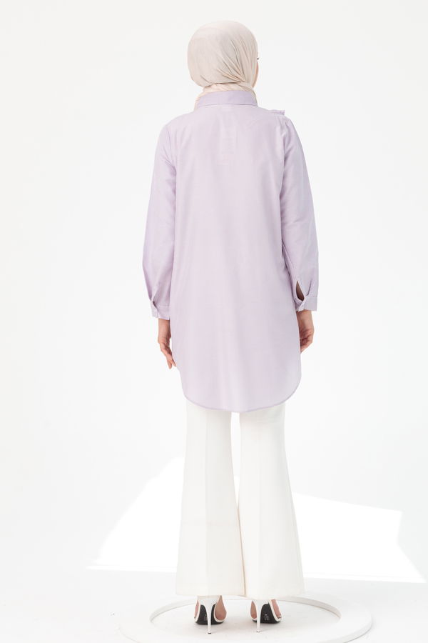 Düz Orta Kadın Lila TUNIK - 3498 LİLA