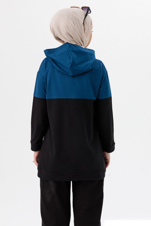 Düz Orta Kadın Mavi TUNIK - 3430 MAVİ