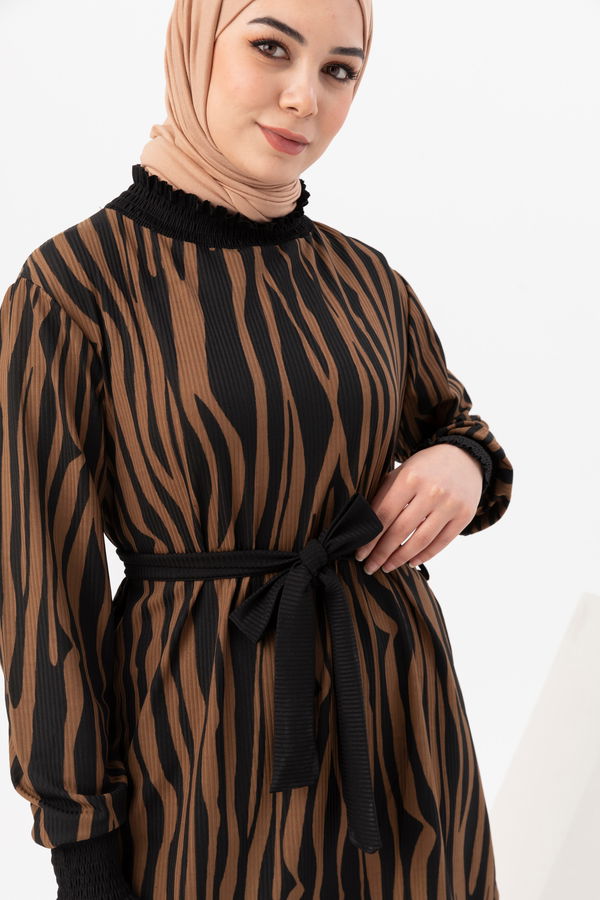 Düz Orta Kadın Vizon Tunik Pantolon - 20958