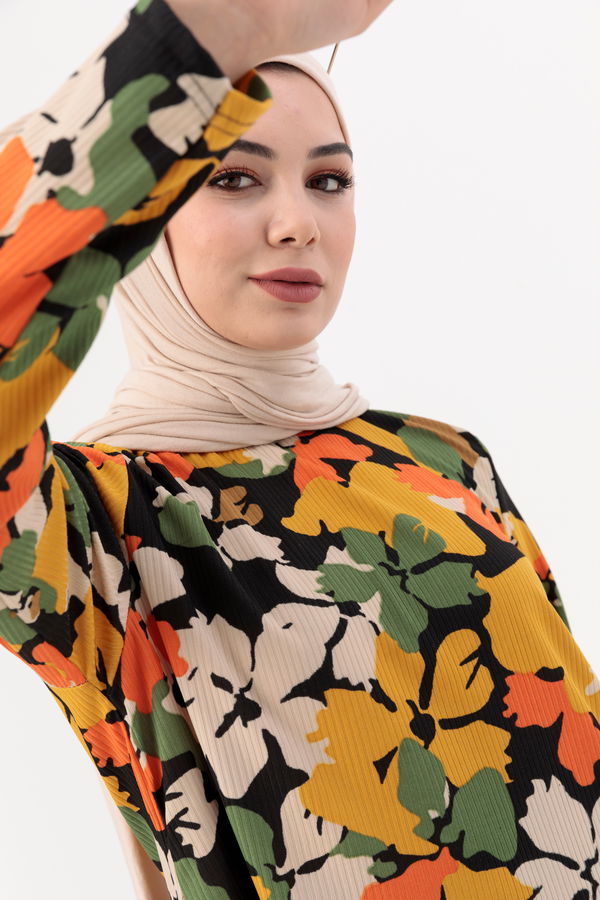 Düz Orta Kadın Haki Tunik Pantolon - 20962 HAKİ