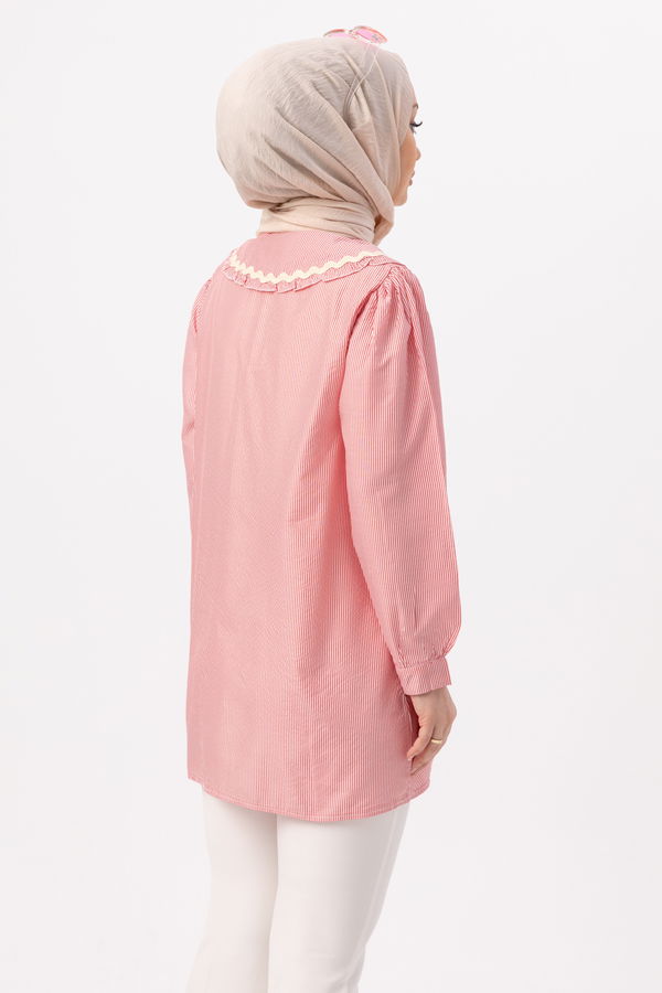 Düz Orta Kadın Kırmızı TUNIK - 3506