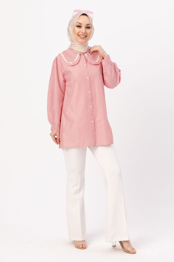 Düz Orta Kadın Kırmızı TUNIK - 3506
