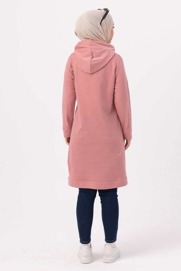 Düz Orta Kadın Pembe TUNIK - 3529