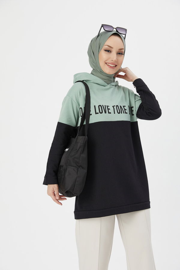 Düz Orta Kadın Yeşil TUNIK - 3430 YEŞİL