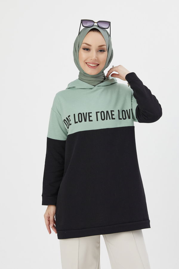 Düz Orta Kadın Yeşil TUNIK - 3430 YEŞİL