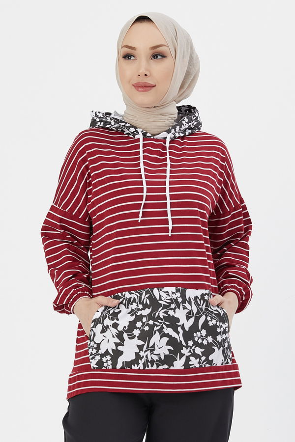 Düz Orta Kadın Bordo TUNIK - 3753 BORDO
