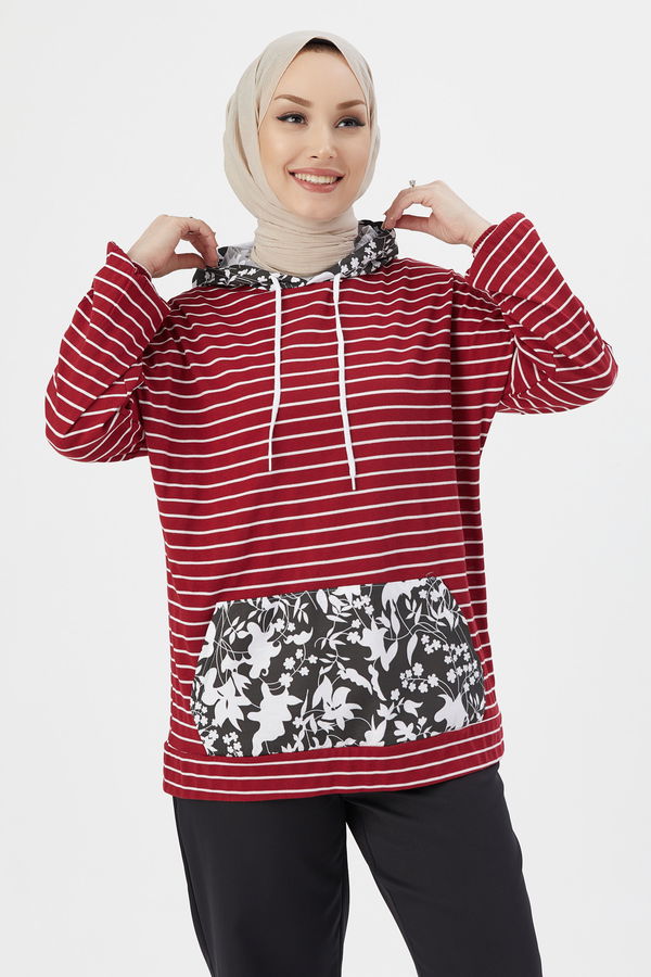 Düz Orta Kadın Bordo TUNIK - 3753 BORDO