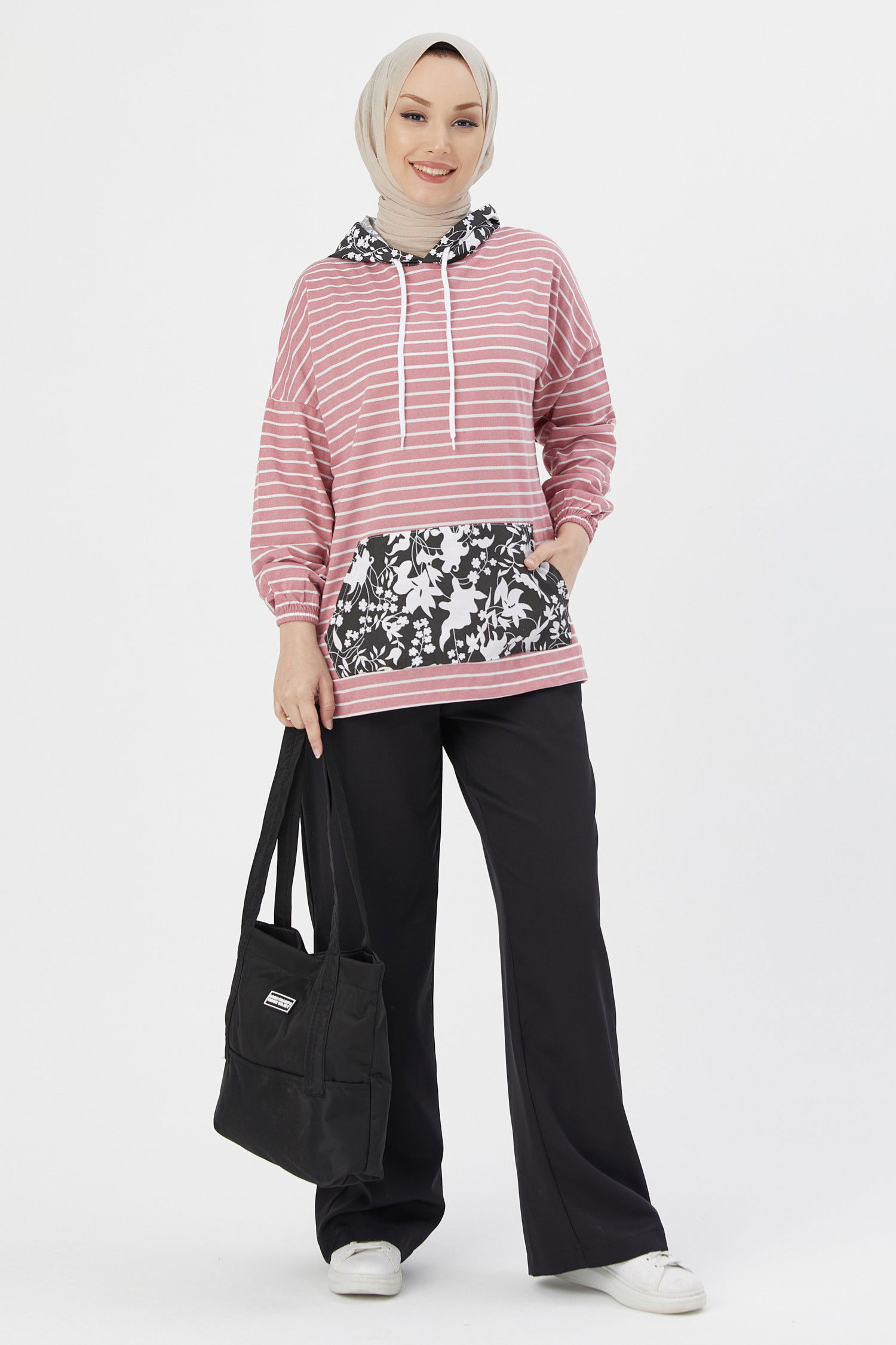 Düz Orta Kadın Pembe TUNIK - 3753