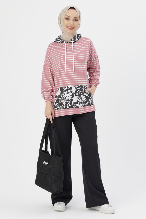 Düz Orta Kadın Pembe TUNIK - 3753
