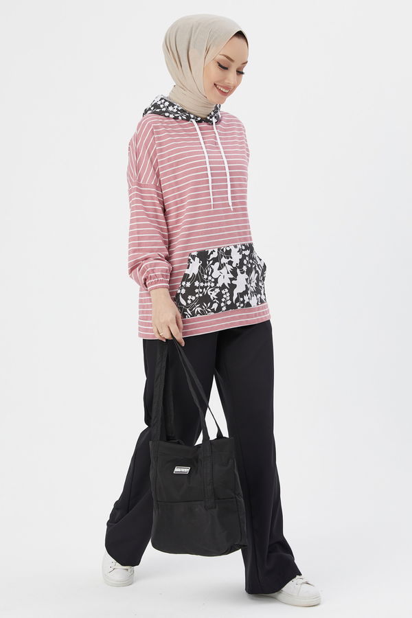 Düz Orta Kadın Pembe TUNIK - 3753