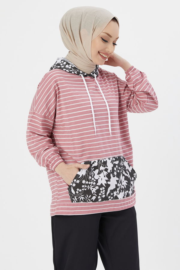 Düz Orta Kadın Pembe TUNIK - 3753