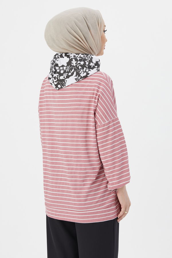 Düz Orta Kadın Pembe TUNIK - 3753