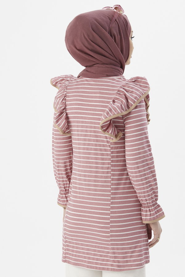 Düz Orta Kadın Pembe TUNIK - 3755