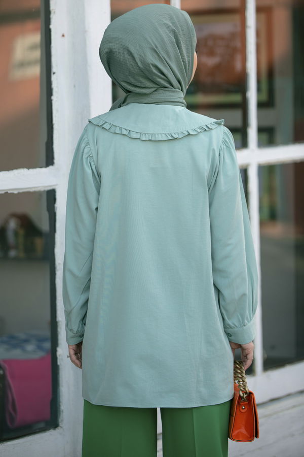 Düz Orta Kadın Yeşil TUNIK - 3507 YEŞİL