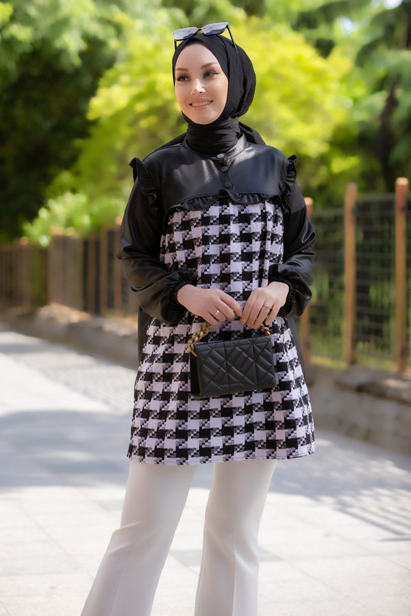 Düz Orta Kadın Siyah 3432 TUNIK - 3432 SİYAH