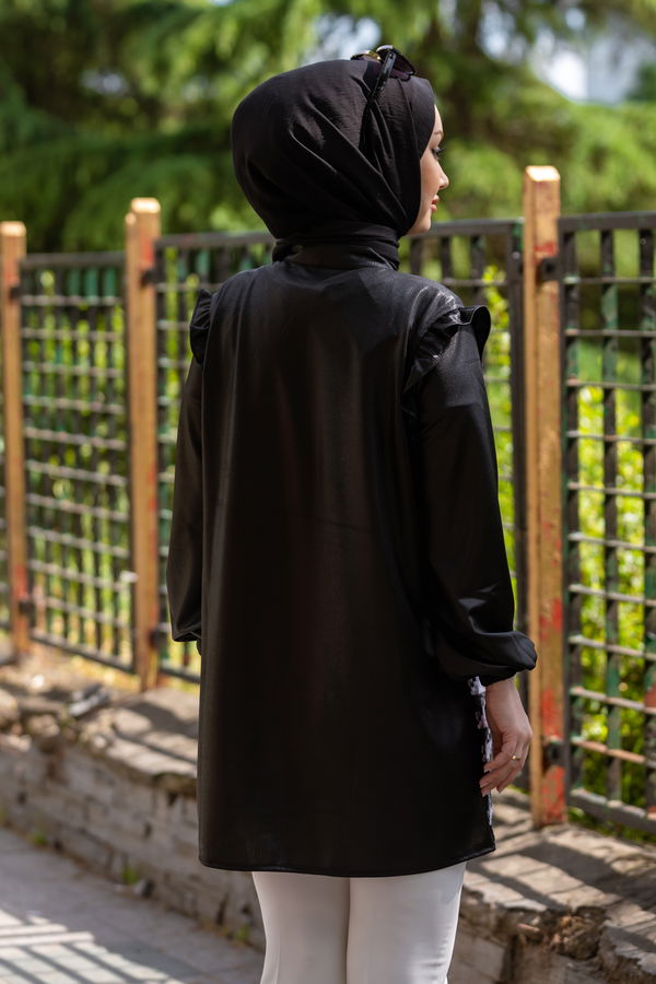 Düz Orta Kadın Siyah 3432 TUNIK - 3432 SİYAH
