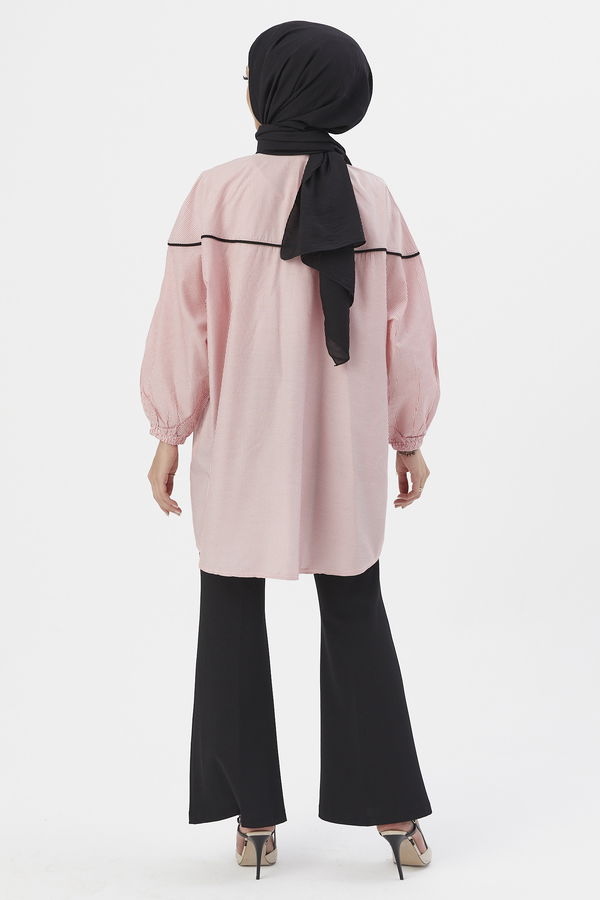 Düz Orta Kadın Kırmızı TUNIK - 3504