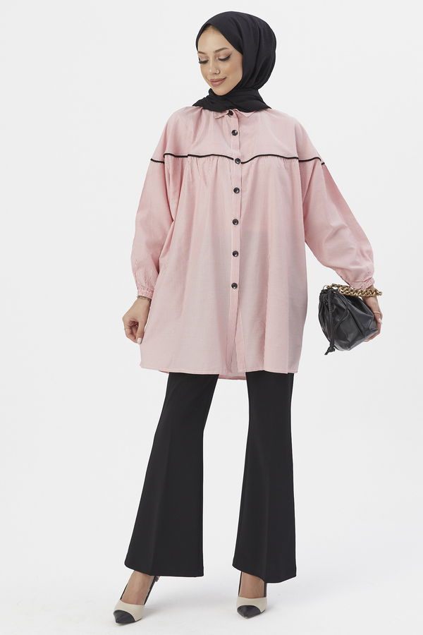 Düz Orta Kadın Kırmızı TUNIK - 3504