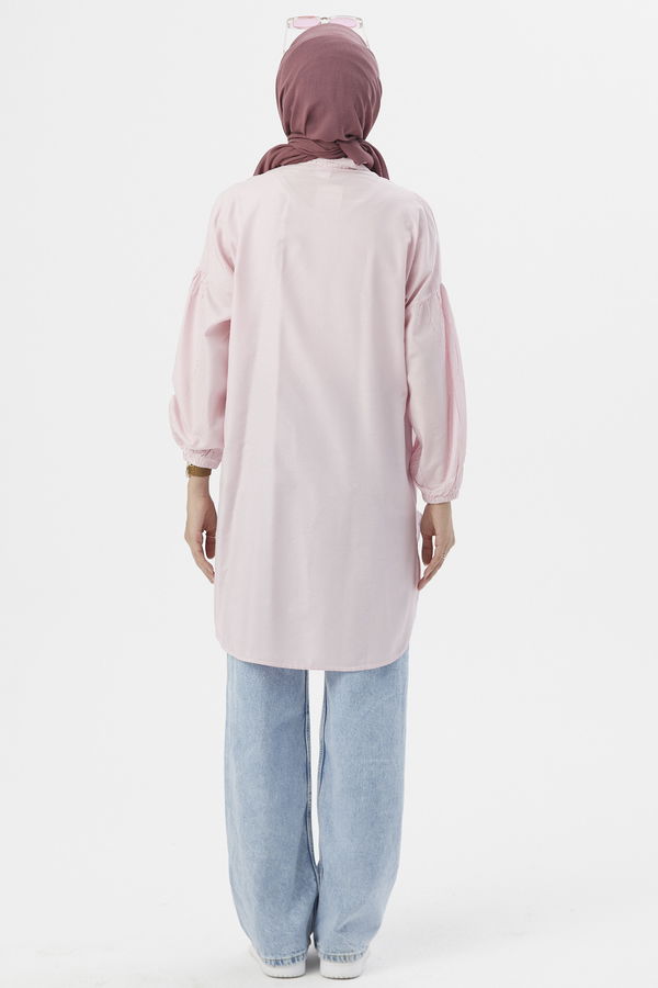 Düz Orta Kadın Pembe TUNIK - 3494