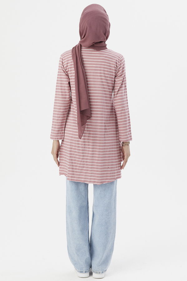 Düz Orta Kadın Pembe TUNIK - 3749 PEMBE