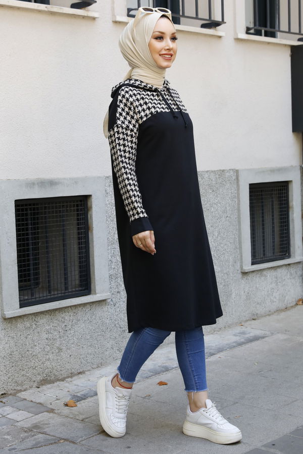 Düz Orta Kadın Bej TUNIK - 3416