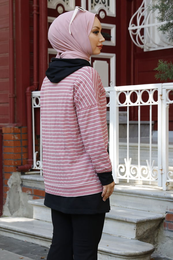 Düz Orta Kadın Pembe Tunık GUL - 3775 - 3775 PEMBE