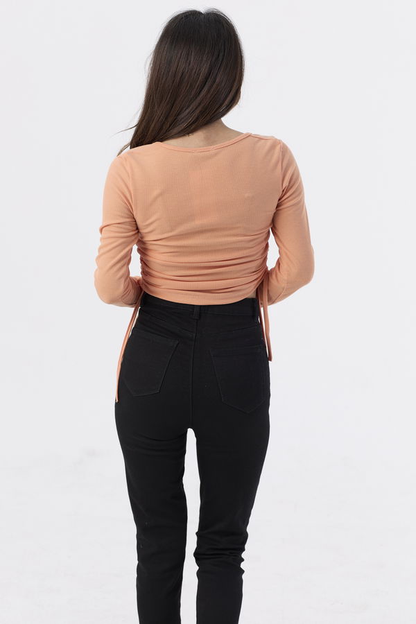 Düz Orta Kadın Sarı Bluz - 21400 Sarı