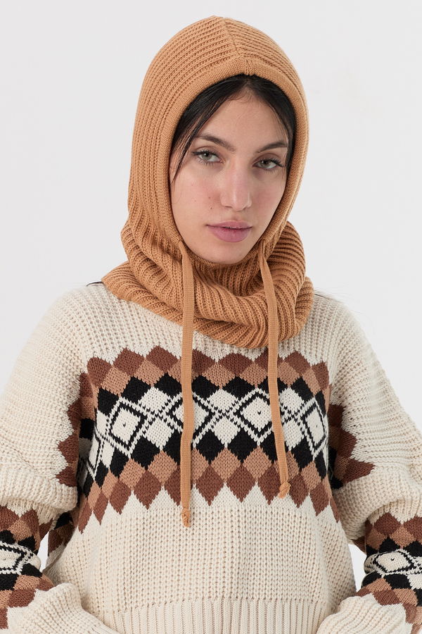 Düz Orta Kadın Vizon Boyunluk - 21481 VİZON