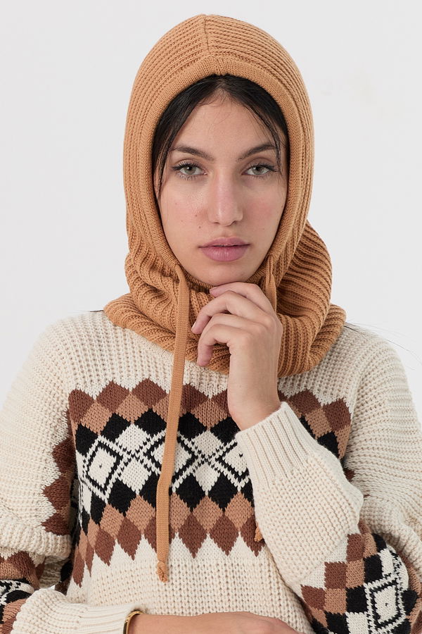 Düz Orta Kadın Vizon Boyunluk - 21481 VİZON