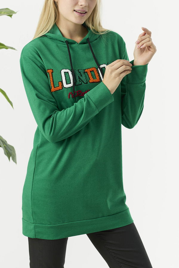 Düz Orta Kadın Yeşil Sweat - 21651 YEŞİL