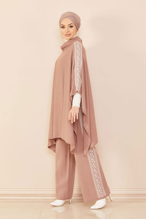 Düz Orta Kadın Pembe Panco Pantolon - 20801 PEMBE