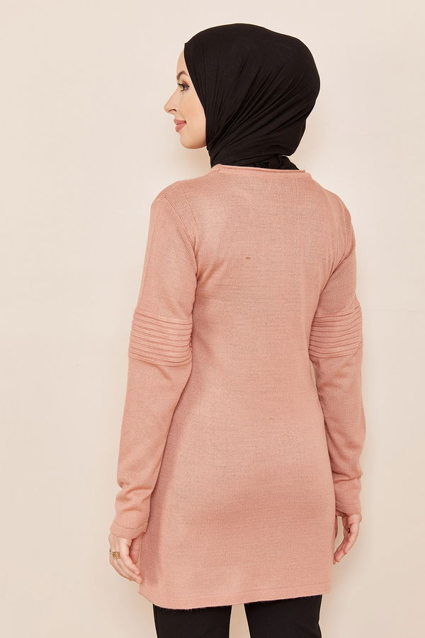 Düz Orta Kadın Pembe TUNIK - 20846