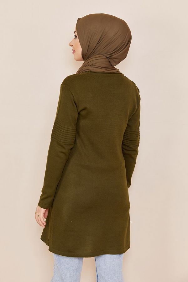 Düz Orta Kadın Haki TUNIK - 20846 HAKİ