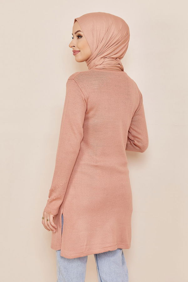 Düz Orta Kadın Pembe TUNIK - 20847 PEMBE