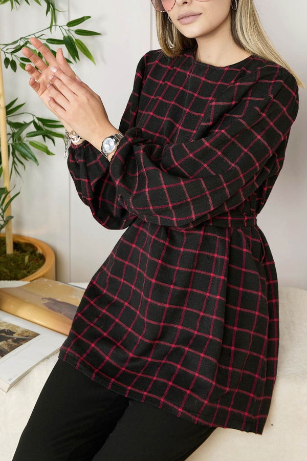 Düz BİSİKLET Kadın Bordo Tunik - 11159 BORDO