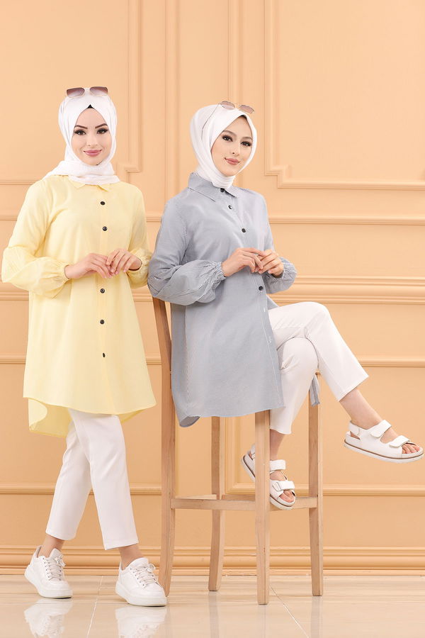 Düz Orta Kadın Yeşil TUNIK - 3505