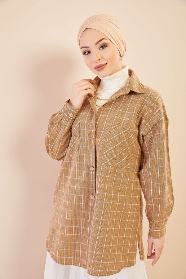 Düz Orta Kadın Taba Tunık TABA - 8857 - 8857 TABA