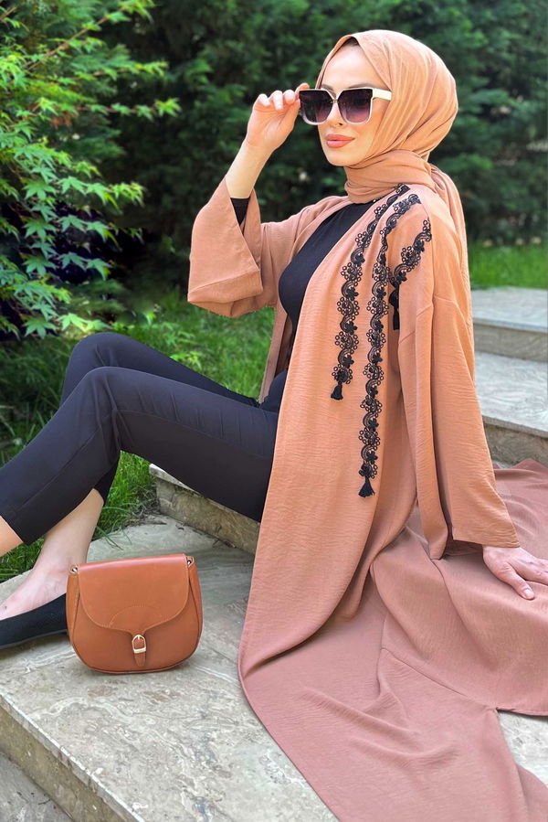 Düz Orta Kadın Taba Hırka - 11510