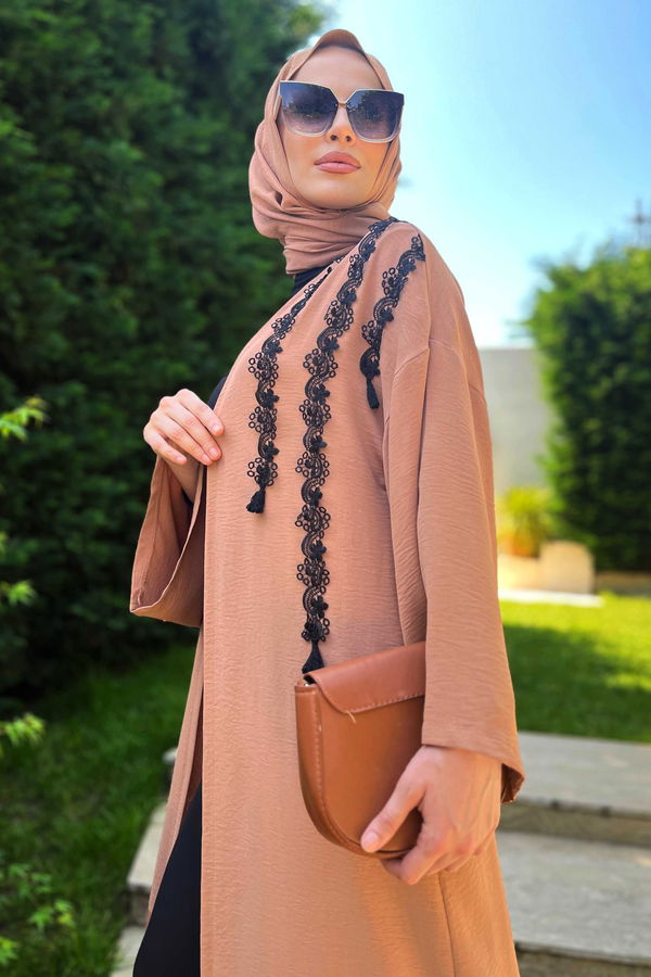 Düz Orta Kadın Taba Hırka - 11510
