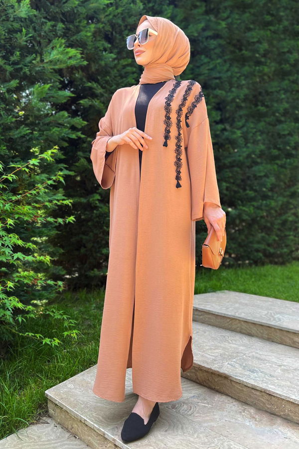 Düz Orta Kadın Taba Hırka - 11510