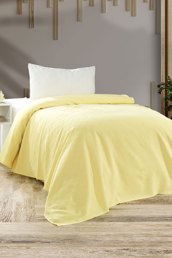 Sarı Tek Kişilik Pike  - 22276 Sarı